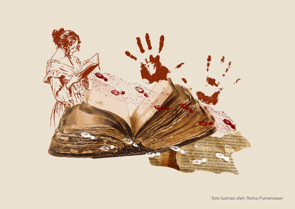 Ilustrasi Book Traces, jejak buku yang hampir hilang